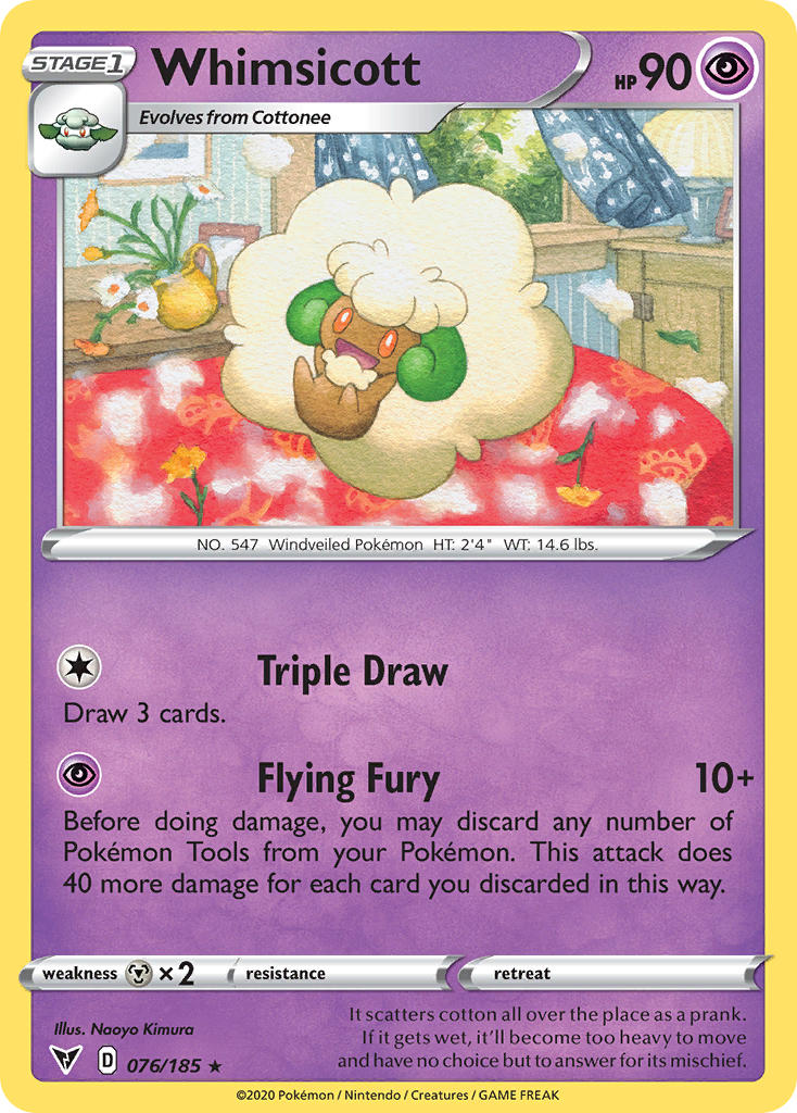 Whimsicott (076/185) [Sword & Shield: Vivid Voltage] - Comfy Hobbies