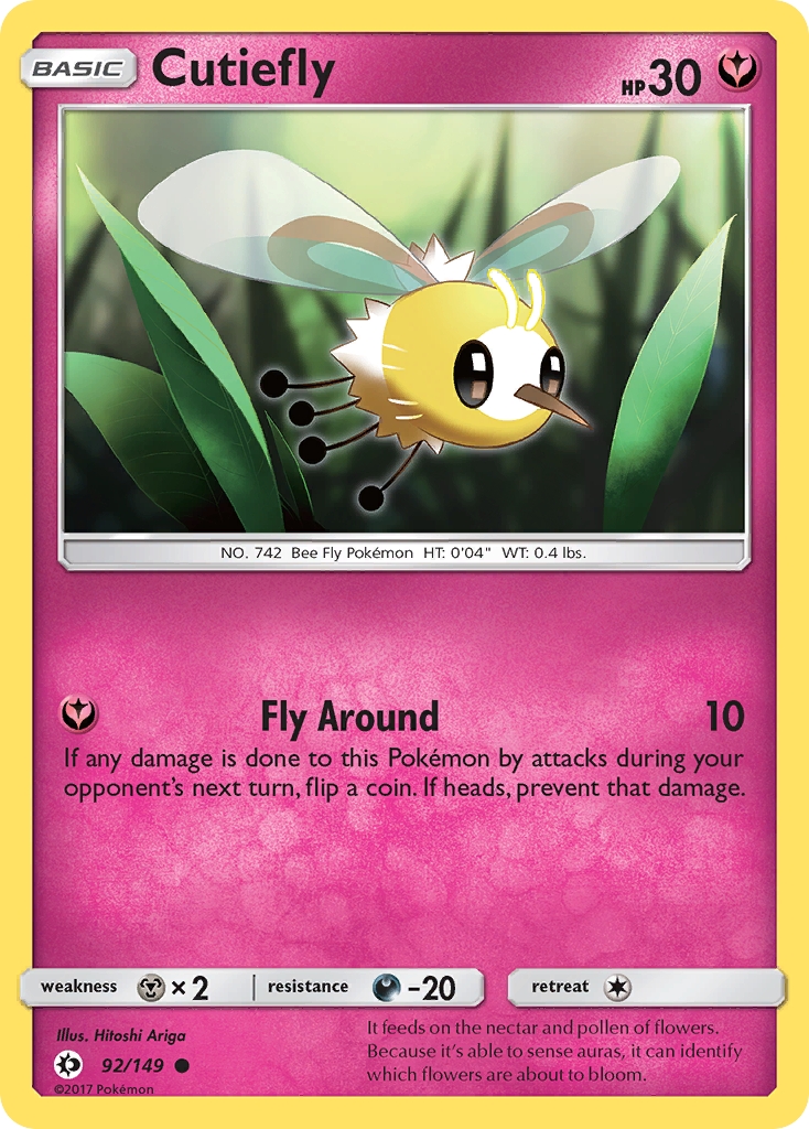 Cutiefly (92/149) [Sun & Moon: Base Set] - Comfy Hobbies