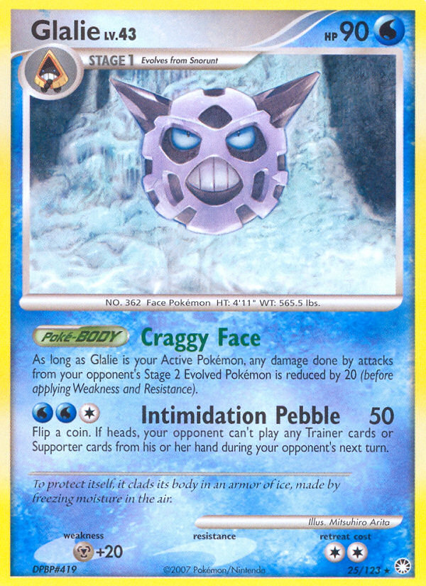 Glalie (25/123) [Diamond & Pearl: Mysterious Treasures] - Comfy Hobbies