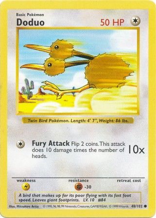 Doduo (48/102) [Base Set Shadowless Unlimited] - Comfy Hobbies
