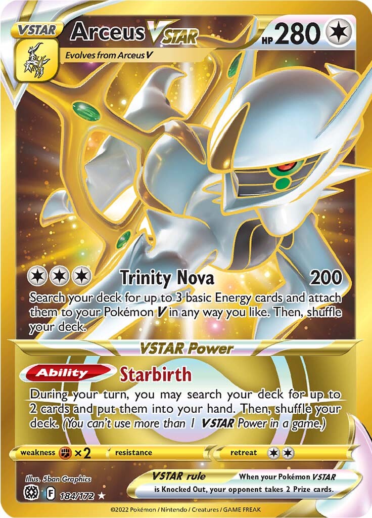 Arceus VSTAR (184/172) [Sword & Shield: Brilliant Stars] - Comfy Hobbies