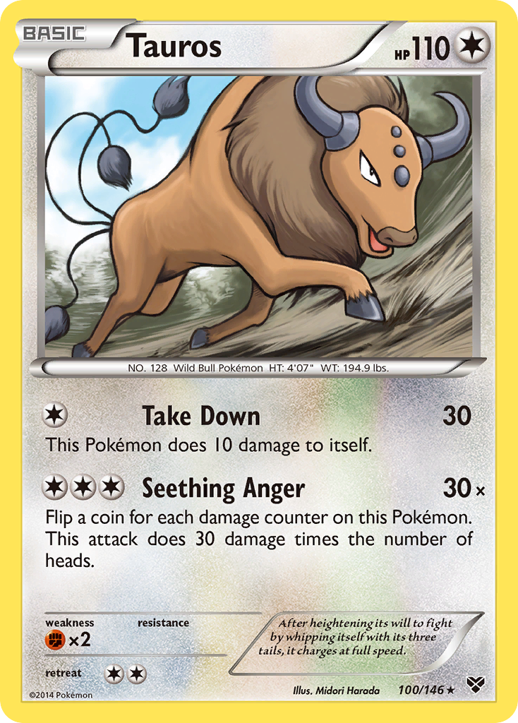 Tauros (100/146) [XY: Base Set] - Comfy Hobbies