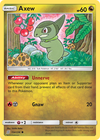 Axew (154/236) [Sun & Moon: Unified Minds] - Comfy Hobbies