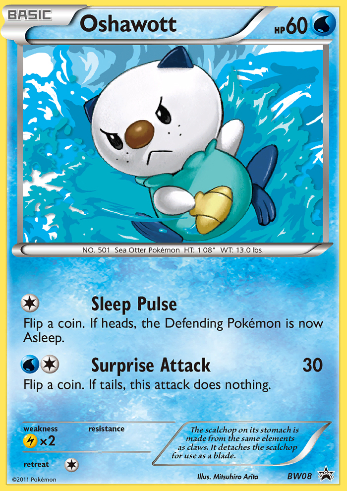 Oshawott (BW08) [Black & White: Black Star Promos] - Comfy Hobbies