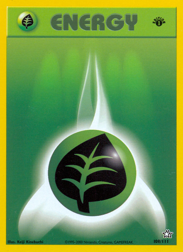 Grass Energy (108/111) [Neo Genesis 1st Edition] - Comfy Hobbies