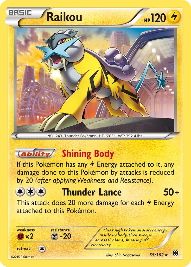 Raikou (55/162) (Cosmos Holo) (Blister Exclusive) [XY: BREAKthrough] - Comfy Hobbies