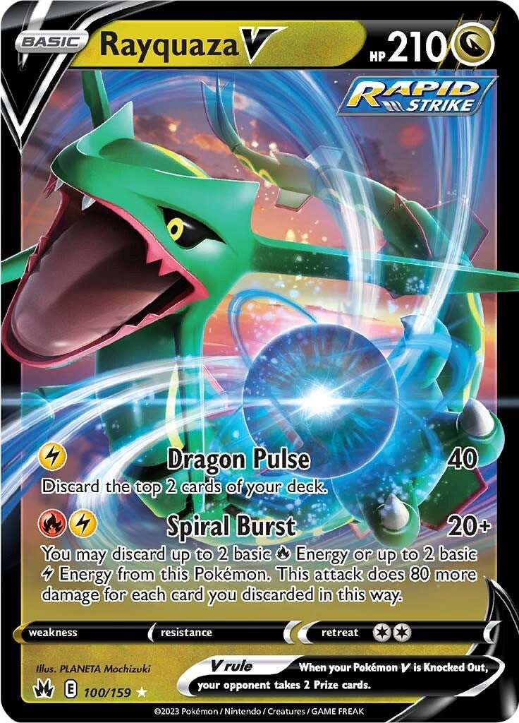 Rayquaza V (100/159) [Sword & Shield: Crown Zenith] - Comfy Hobbies