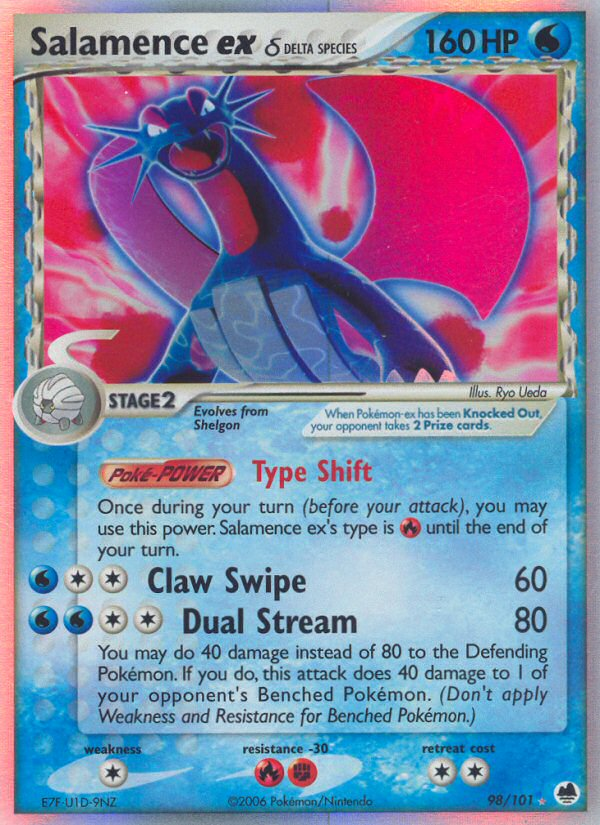 Salamence ex (98/101) (Delta Species) [EX: Dragon Frontiers] - Comfy Hobbies