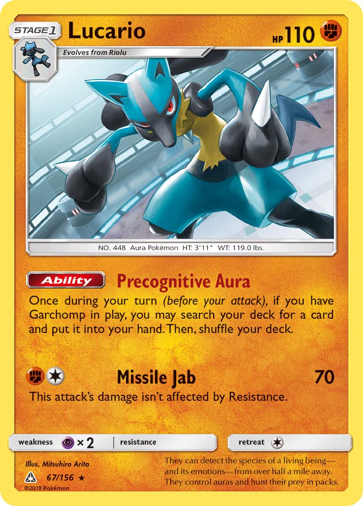 Lucario (67/156) (Theme Deck Exclusive) [Sun & Moon: Ultra Prism] - Comfy Hobbies