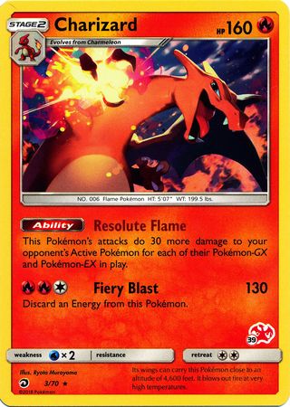 Charizard (3/70) (Charizard Stamp #39) [Battle Academy 2020] - Comfy Hobbies