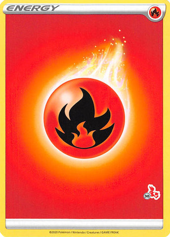 Fire Energy (Cinderace Stamp #38) [Battle Academy 2022] - Comfy Hobbies