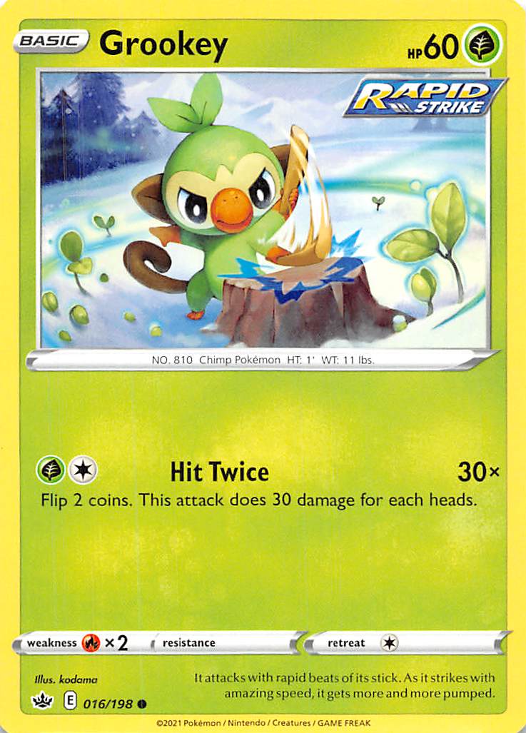 Grookey (016/198) [Sword & Shield: Chilling Reign] - Comfy Hobbies