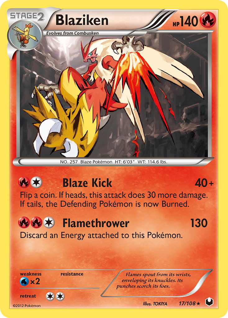 Blaziken (17/108) [Black & White: Dark Explorers] - Comfy Hobbies