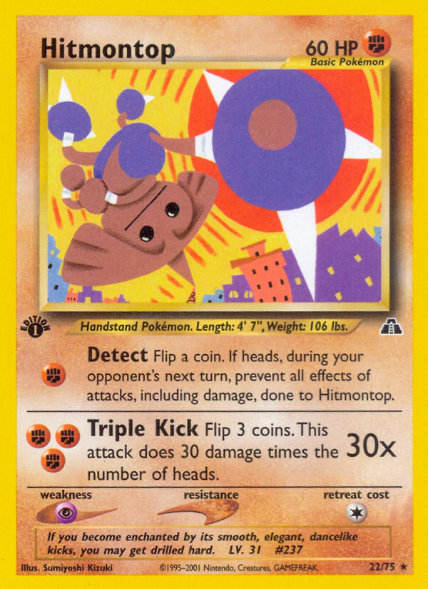 Hitmontop (22/75) [Neo Discovery 1st Edition] - Comfy Hobbies