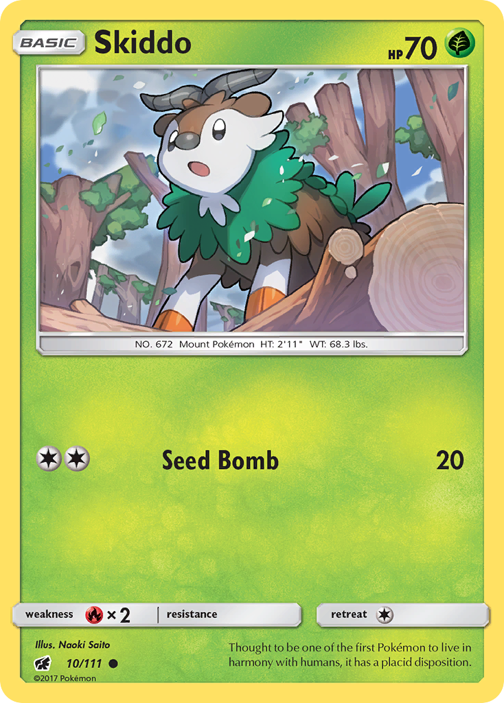 Skiddo (10/111) [Sun & Moon: Crimson Invasion] - Comfy Hobbies