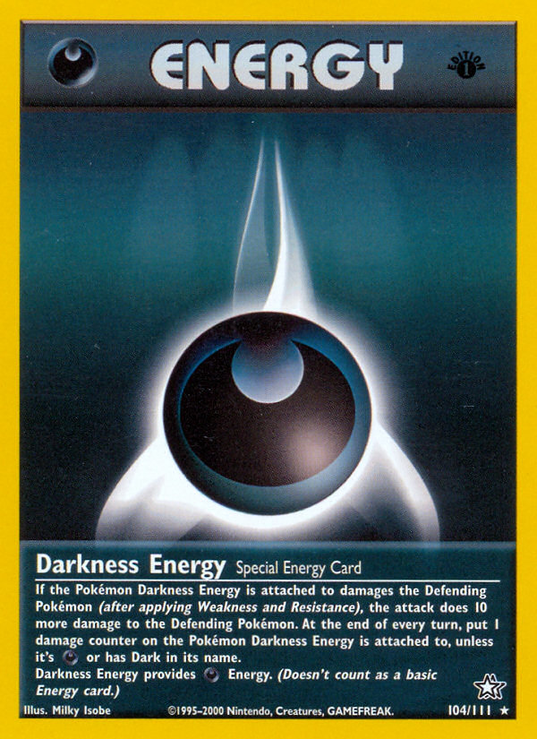 Darkness Energy (104/111) [Neo Genesis 1st Edition] - Comfy Hobbies
