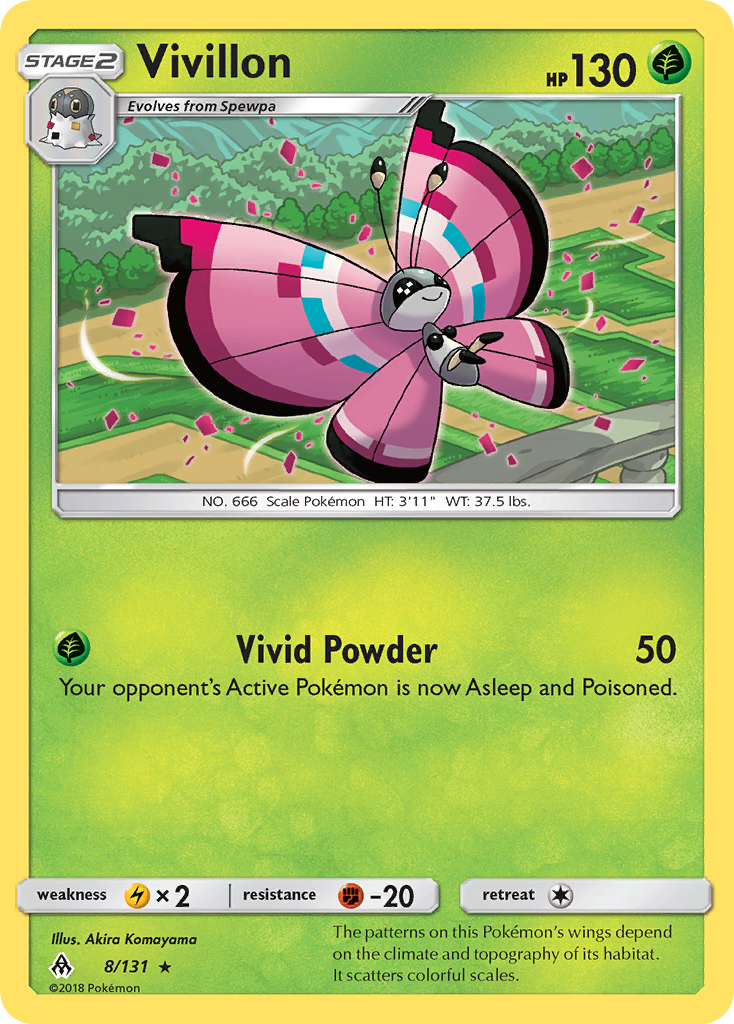Vivillon (8/131) [Sun & Moon: Forbidden Light] - Comfy Hobbies