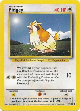 Pidgey (57/102) [Base Set Unlimited] - Comfy Hobbies