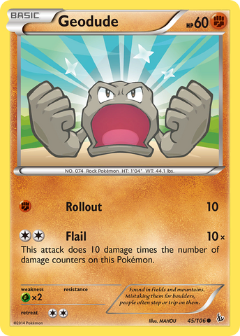 Geodude (45/106) [XY: Flashfire] - Comfy Hobbies