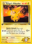 Lt. Surge's Pikachu (84/132) [Gym Challenge 1st Edition] - Comfy Hobbies
