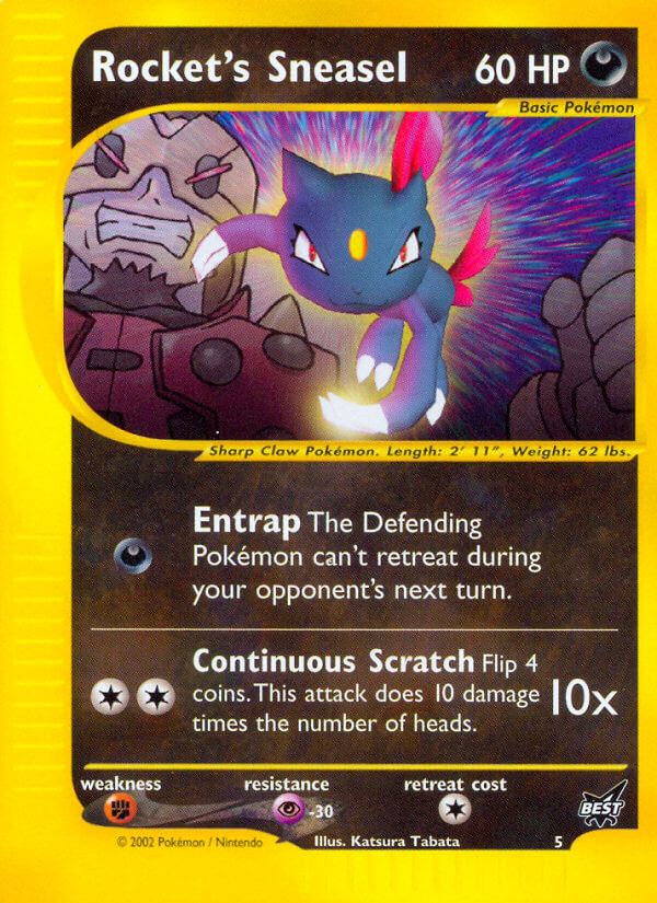 Rocket's Sneasel (5) [Best of Promos] - Comfy Hobbies