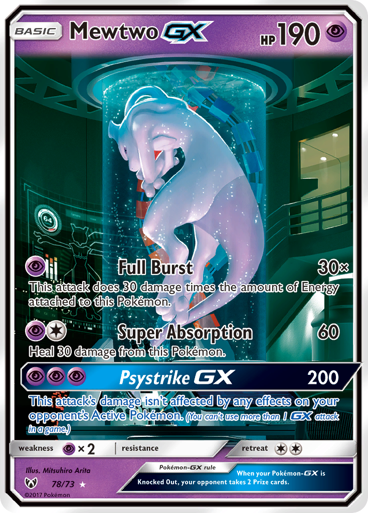 Mewtwo GX (78/73) [Sun & Moon: Shining Legends] - Comfy Hobbies