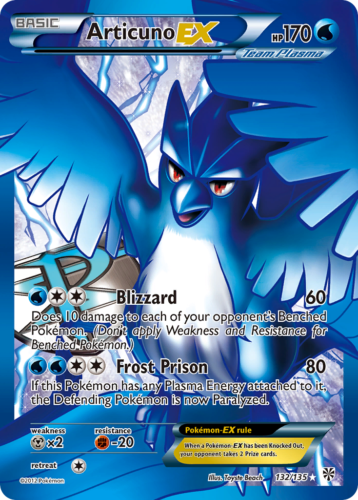 Articuno EX (132/135) [Black & White: Plasma Storm] - Comfy Hobbies