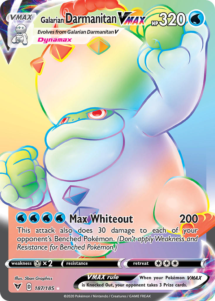 Galarian Darmanitan VMAX (187/185) [Sword & Shield: Vivid Voltage] - Comfy Hobbies