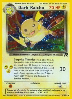 Dark Raichu (83/82) [Team Rocket Unlimited] - Comfy Hobbies