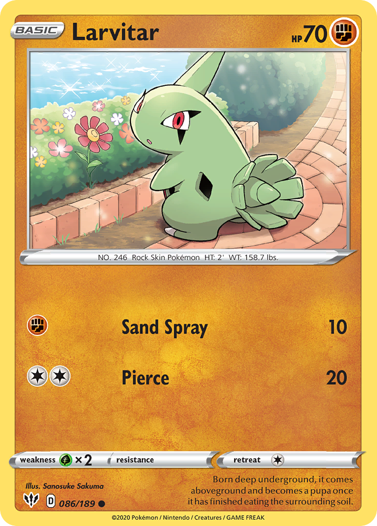 Larvitar (086/189) [Sword & Shield: Darkness Ablaze] - Comfy Hobbies