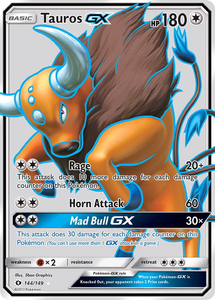 Tauros GX (144/149) [Sun & Moon: Base Set] - Comfy Hobbies