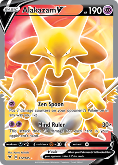 Alakazam V (172/185) [Sword & Shield: Vivid Voltage] - Comfy Hobbies