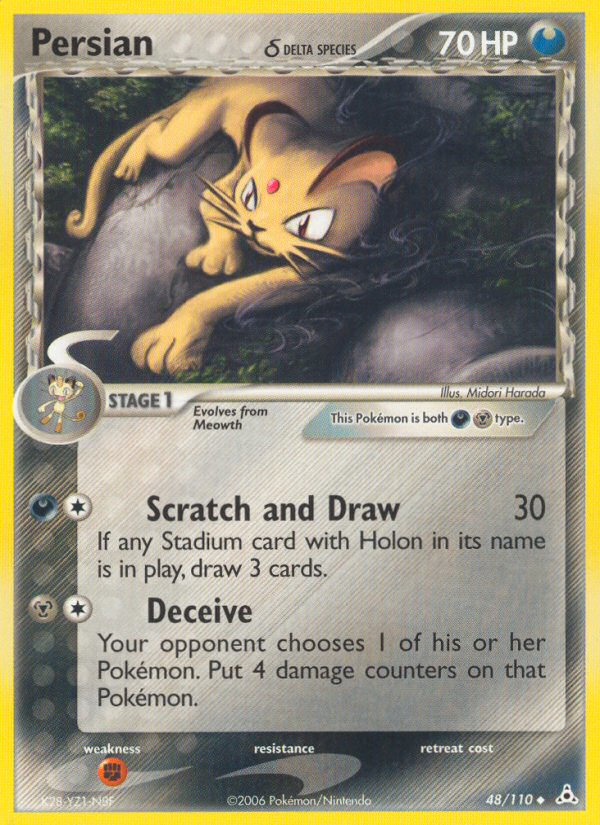 Persian (48/110) (Delta Species) [EX: Holon Phantoms] - Comfy Hobbies