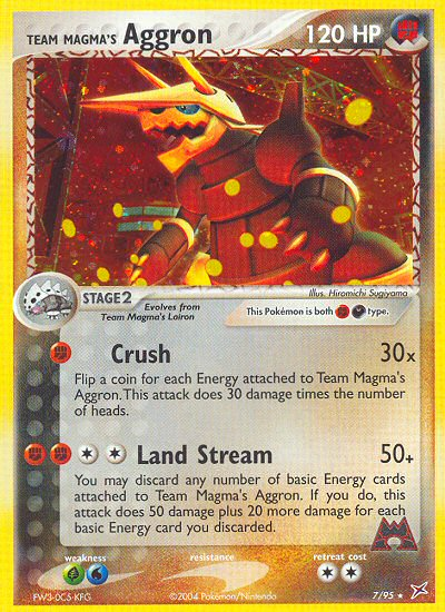 Team Magma's Aggron (7/95) [EX: Team Magma vs Team Aqua] - Comfy Hobbies