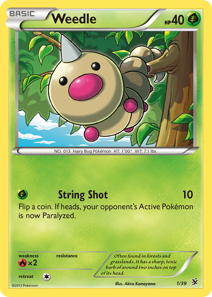 Weedle (1/39) [XY: Kalos Starter Set] - Comfy Hobbies