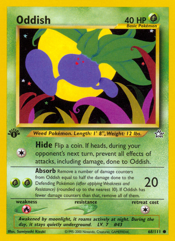 Oddish (68/111) [Neo Genesis 1st Edition] - Comfy Hobbies