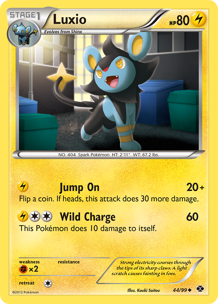 Luxio (44/99) [Black & White: Next Destinies] - Comfy Hobbies