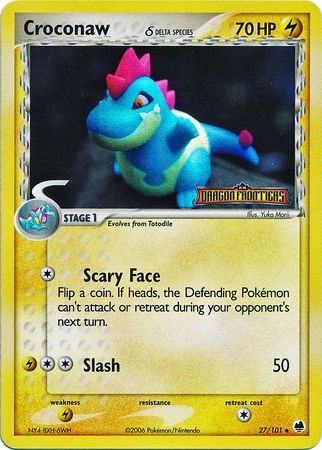 Croconaw (27/101) (Delta Species) (Stamped) [EX: Dragon Frontiers] - Comfy Hobbies