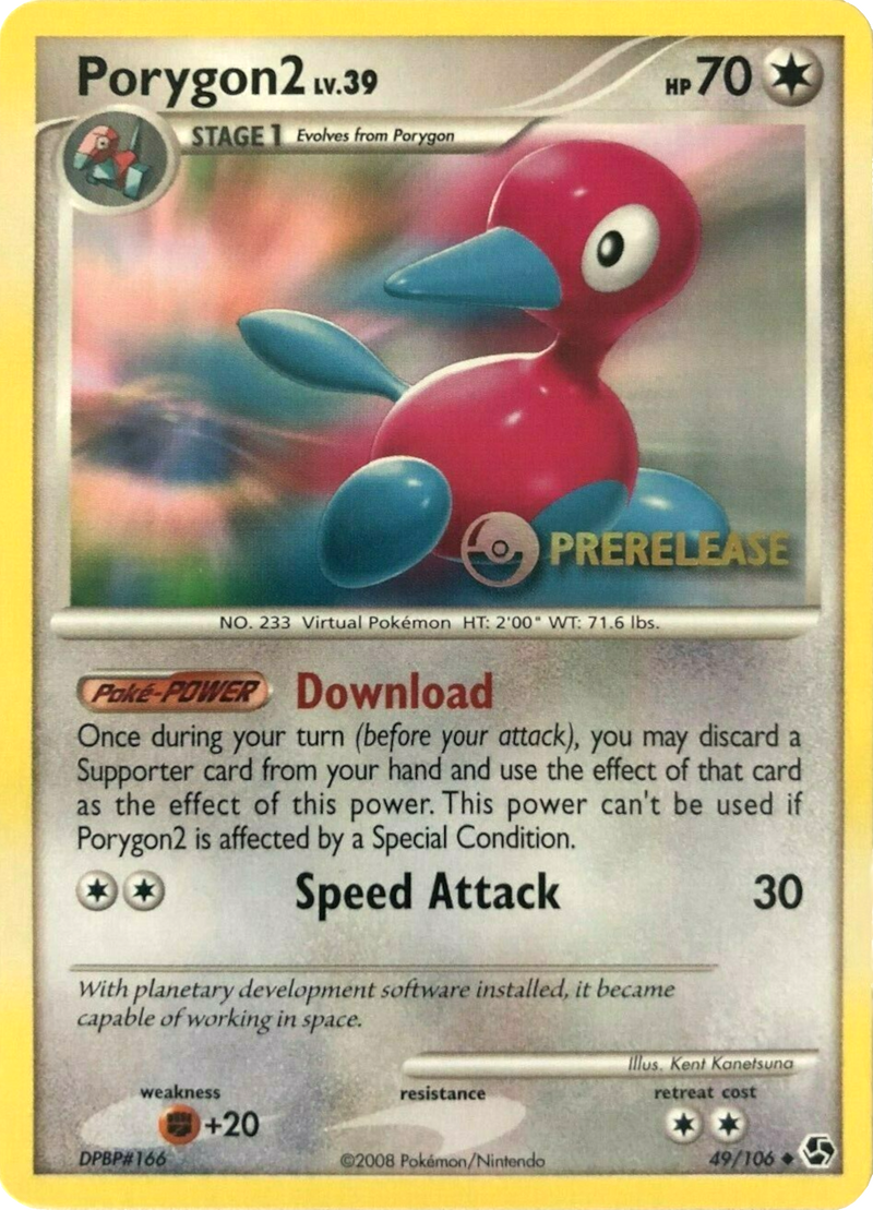 Porygon2 (49/106) (Prerelease Promo) [Diamond & Pearl: Black Star Promos] - Comfy Hobbies