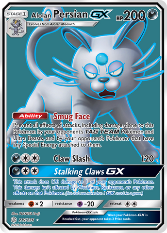 Alolan Persian GX (219/236) [Sun & Moon: Cosmic Eclipse] - Comfy Hobbies