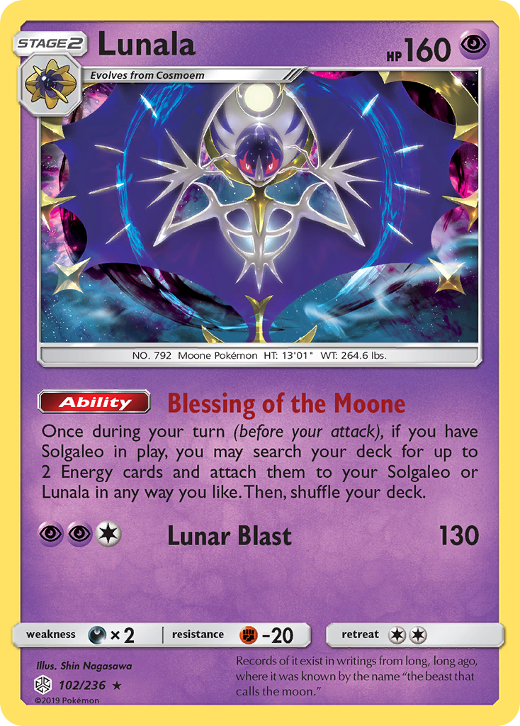 Lunala (102/236) [Sun & Moon: Cosmic Eclipse] - Comfy Hobbies