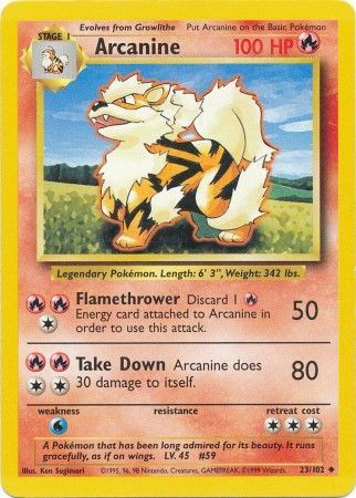 Arcanine (23/102) [Base Set Unlimited] - Comfy Hobbies