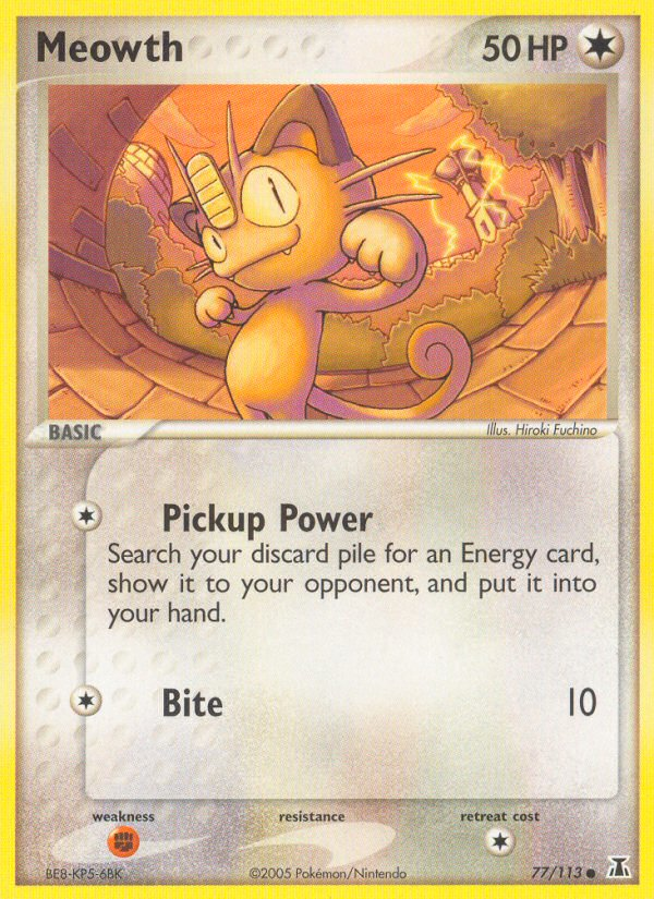 Meowth (77/113) [EX: Delta Species] - Comfy Hobbies