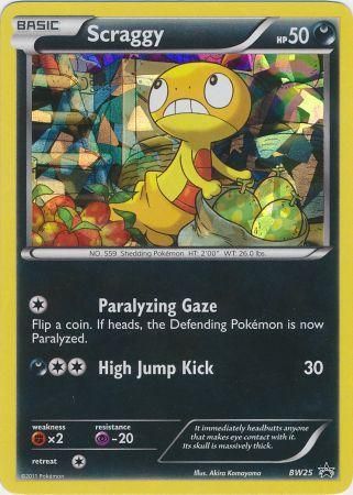 Scraggy (BW25) (Cracked Ice Holo) [Black & White: Black Star Promos] - Comfy Hobbies
