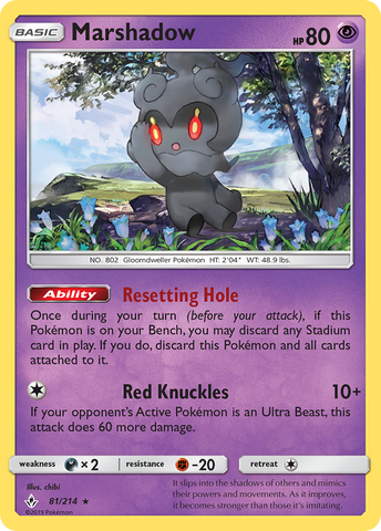 Marshadow (81/214) [Sun & Moon: Unbroken Bonds] - Comfy Hobbies