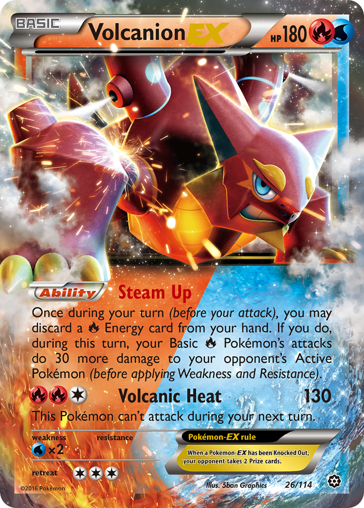 Volcanion EX (26/114) [XY: Steam Siege] - Comfy Hobbies