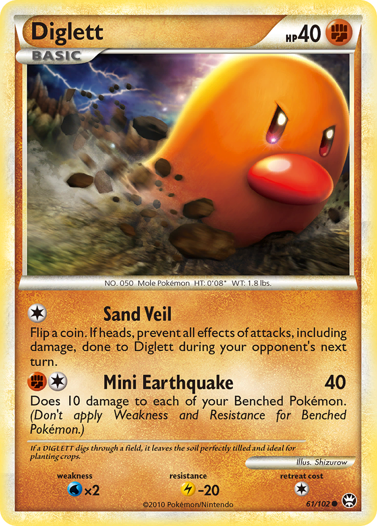 Diglett (61/102) [HeartGold & SoulSilver: Triumphant] - Comfy Hobbies