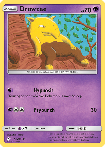 Drowzee (71/214) [Sun & Moon: Unbroken Bonds] - Comfy Hobbies