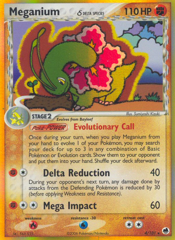 Meganium (4/101) (Delta Species) [EX: Dragon Frontiers] - Comfy Hobbies
