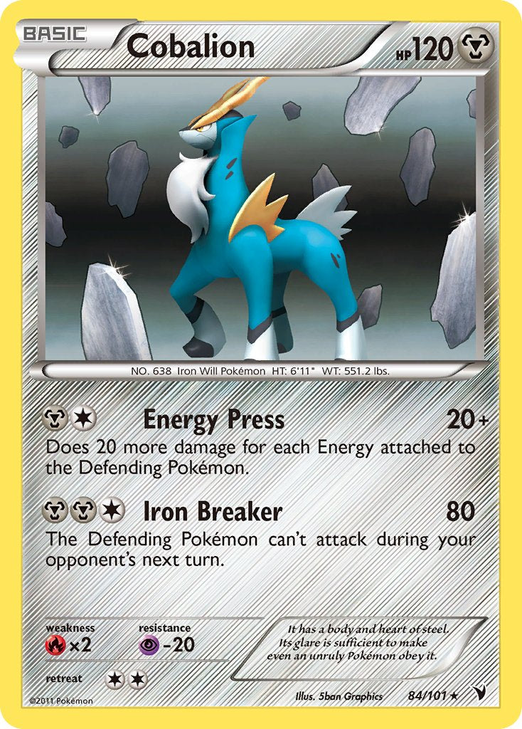 Cobalion (84/101) (Battle Arena Deck Exclusive) (Theme Deck Exclusive) [Black & White: Noble Victories] - Comfy Hobbies